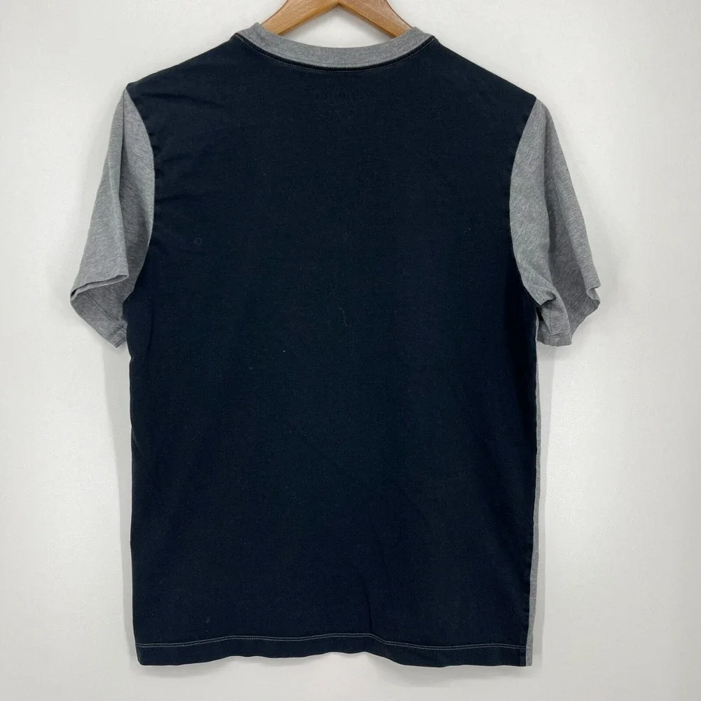 Jordan Jumpman Air Mens Gray Black Colorblock Graphic T-Shirt Size M
